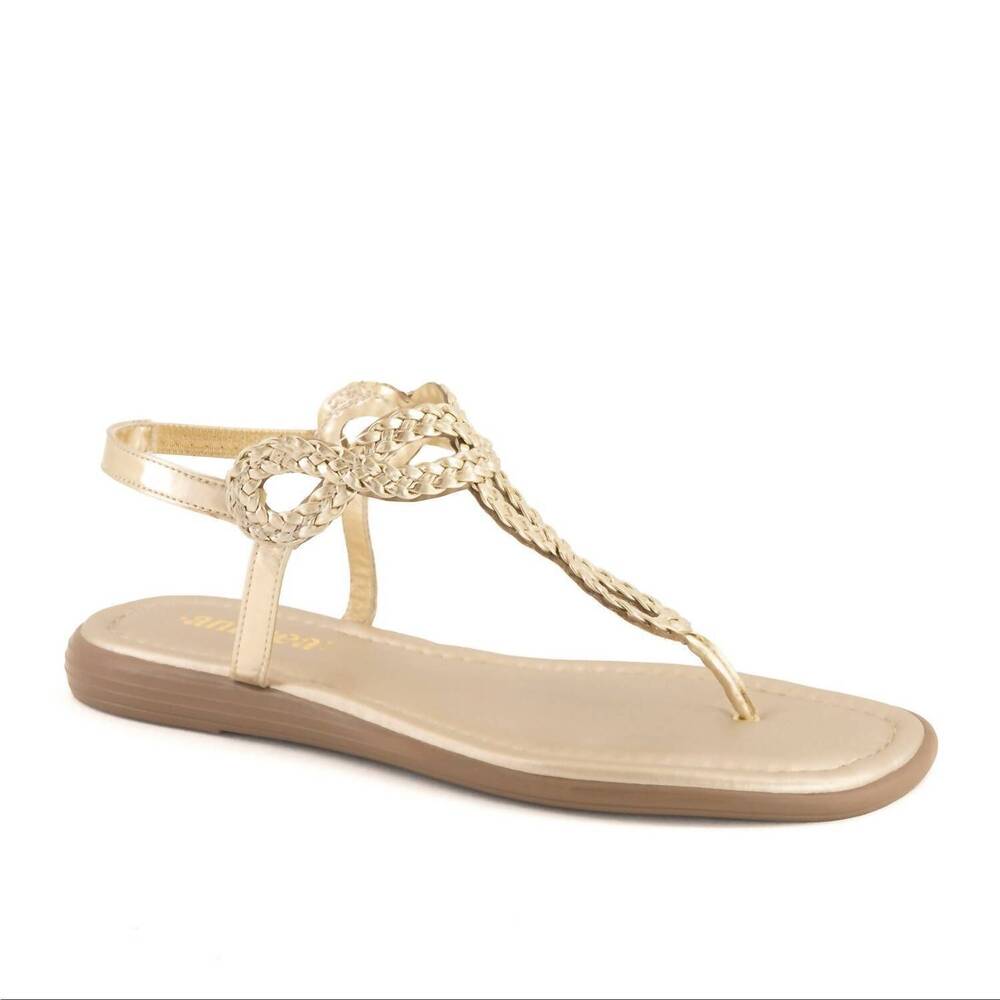 NEW ANDREA women's flat sandal in gold